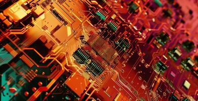 A detailed view of a thin film transistor its intricate circuitry visible under a powerful microscope. The precise arrangement of the transistors plays a crucial role in th photo