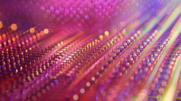 An extreme closeup of a liquid crystal display panel with its individual pixels visible. The uniform distribution of pixels and their precise orientation showcase the advancement photo