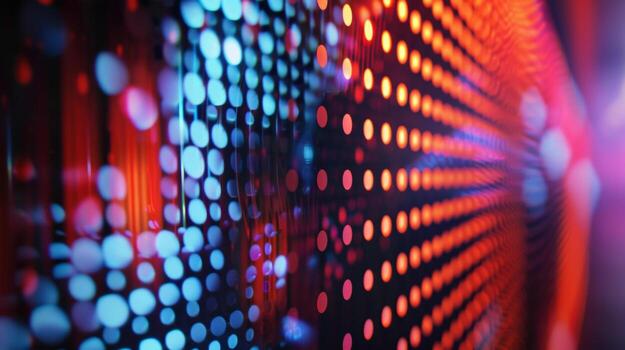 A detailed image of a quantum dot lightemitting diode QLED display revealing the bright and immersive visuals that can be achieved through the use of this innovative technology photo