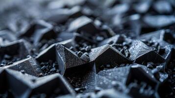 A closeup of aerographite being molded into a precise shape exemplifying the materials moldability and potential for customizable structures. The image brings to mind th photo