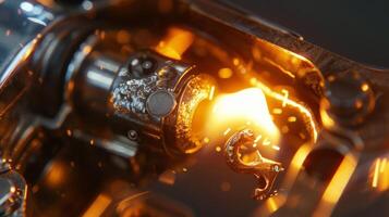 A closeup of the inside of a lighter showing the piezoelectric crystal responsible for creating the spark that ignites the flame photo