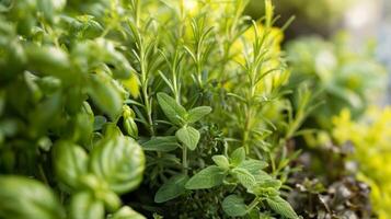 Indulge in the beauty and simplicity of an island herb garden providing endless possibilities for culinary creations photo