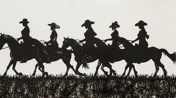 The strong and elegant outlines of cowgirls on horseback steal the show in this thoughtprovoking art display showcasing the often overlooked female pioneers of the Wild West photo
