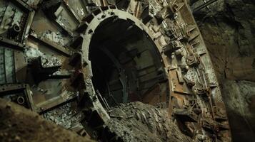 The tunnel boring machine is a true engineering marvel making the seemingly impossible task of tunneling underground look effortless photo