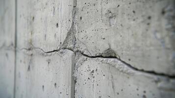 A closeup of the exterior wall reveals a layer of selfhealing concrete capable of repairing cracks on its own photo