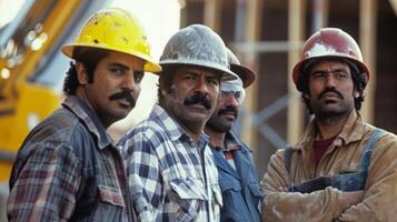 A feeling of teamwork and collaboration evident as the construction workers and supervisors work together to ensure the projects success photo