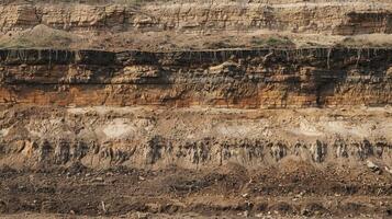 A silent witness to the passage of time with each layer of loess soil representing a different era photo