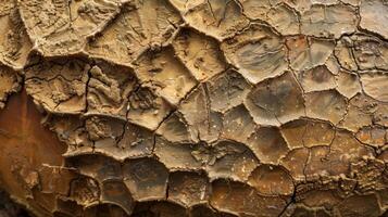 The intricate patterns formed on the surface of a mud pot resembling a piece of abstract art photo