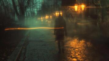 The ghostly lights seem to move with a purpose drawing in those who are lost and unaware photo