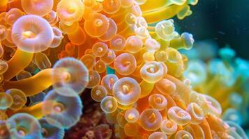 A remarkable display of reproduction as coral colonies synchronized their spawning to increase the chances of successful fertilization photo