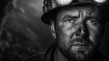 The coal miners headlamp is a small but powerful tool representing the determination and hard work required in this industry photo