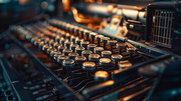 The use of OCR optical character recognition technology to decipher and digitize old typewritten documents photo