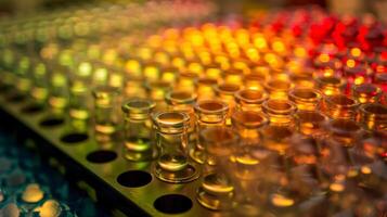 Microarrays of DNA samples sit in a temperaturecontrolled laboratory waiting to be analyzed and compared for potential genetic links to a range of autoimmune diseases photo