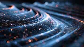 A galaxy of swirling data s each representing a zettabyte of knowledge photo