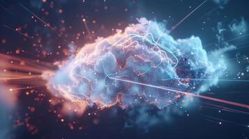 Thunder cracks as the cloud of information unleashes its full potential onto every device connected to the network photo
