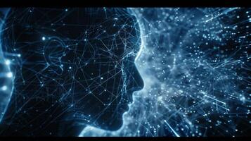 The digital brain is like a machine from a scifi movie its complex algorithms analyzing data in the blink of an eye photo