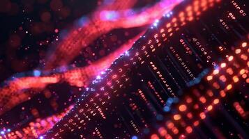 A binary code matrix highlighting the digital nature of genomic data and its processing photo