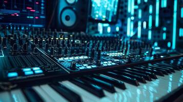 Samples and synths are seamlessly integrated into the track through a precise data flow creating a harmonious blend of sounds photo