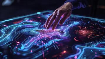 An interactive data game allowing users to compete against each other in realtime while visualizing complex data patterns photo