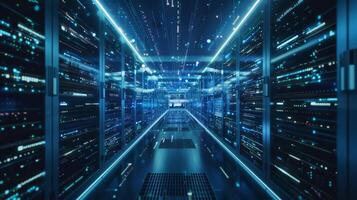 A virtual data factory where lines of code and algorithms work tirelessly to produce and refine information for consumption photo