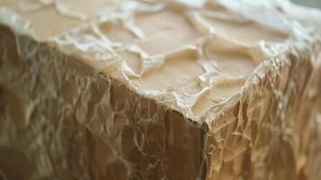 A shipping box made from biodegradable materials designed to break down and return to the earth after use photo