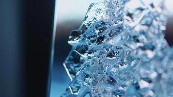 Crystal Clarity From up close the clarity and sharpness of a transparent LED screen become apparent displaying every detail and color with impeccable precision photo
