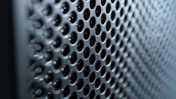 A detailed shot of the ventilation holes demonstrating a co meshlike texture for efficient airflow and cooling photo