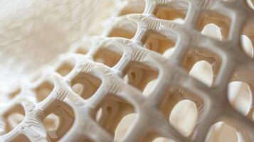 Smooth Inner Edges The smooth rounded edges of a 3D printed lattice are brought to the forefront in this closeup showcasing the intricate details and smooth finish of the final product photo