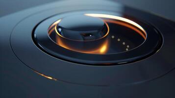 The glossy finish of the interface catches the light giving off a shimmering effect that draws the users attention photo