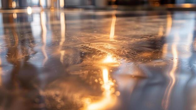 A macro image of a polished metallic surface showcasing an intriguing blend of warm and cool tones that create an intriguing contrast and add a touch of sophistication photo