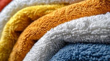 Fuzzy and Warm The fuzzy surface of the cotton terry cloth is not only soft and comfortable but also provides a layer of warmth making it ideal for use in towels robes and other coz photo
