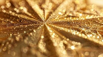 The intricate details of a gold foil star decal with each point outlined in shimmering metallic and glowing with a warm inviting light photo