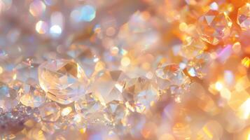 A of glowing glass beads seems to create a radiant burst of light with each bead shining and shimmering in its own unique way. The texture appears smooth and glassy yet the play o photo