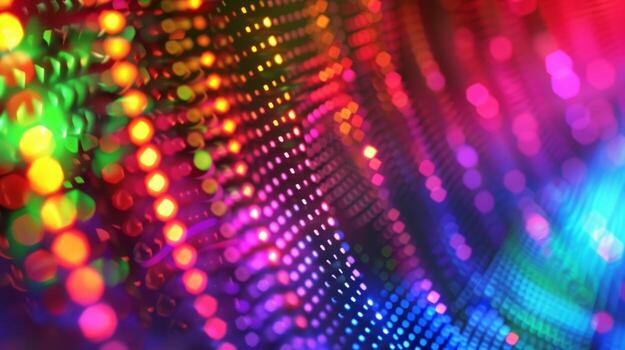 Rainbow Hues The closeup reveals a dazzling array of colors as the neon lighting transforms from one vivid hue to another almost like a rainbow in motion photo