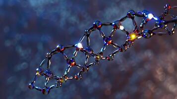 Closeup image of the complementary base pairing in a DNA double helix with adenine pairing with thymine and guanine pairing with cytosine photo