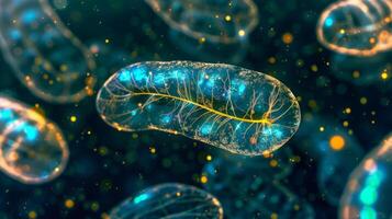A series of timelapse images capturing the movement of mitochondria within a cell emphasizing their dynamic role in energy production and distribution photo