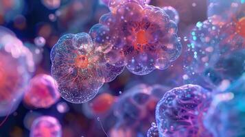 A timelapse sequence capturing the progression of stem cells becoming lung cells for respiration photo