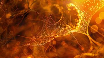 The intricate network of retinal cells is illuminated by incoming light captured in this microscopic image photo