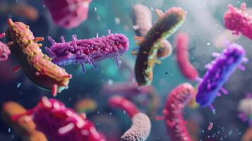 Tiny rodshaped bacteria thriving in the gut helping to maintain a balanced and healthy intestinal environment photo