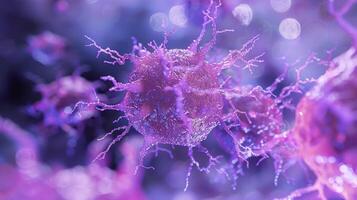 A cascade of dendritic cells migrating towards a site of coordinating the immune response photo