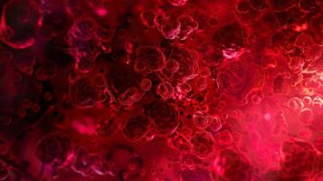 An upclose image of a single erythroblast showing the nucleus and darkstaining organelles responsible for producing hemoglobin photo