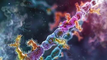 An electron microscopy image of a rie in action providing a glimpse into the microscopic world of protein synthesis photo