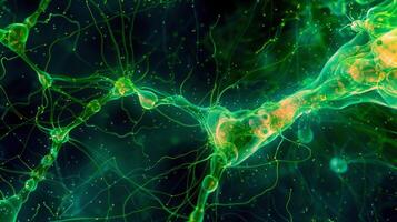 High magnification image of a plankton bloom revealing the vast interconnected network of cytoplasmic streaming within the colony photo