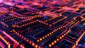 The intricate woven pattern of an LED strips flexible circuit board resembling a maze of highways and roads photo
