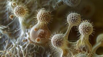 Scanning electron micrograph of taste buds showing their distinctive bulbous shape and cilia photo