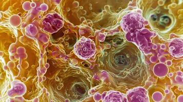 Microscopic view of dead keratinocytes forming the tough outer layer of photo