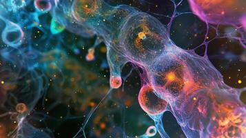 At the microscopic level the retina appears to be a bustling and vibrant ecosystem of interconnecting rod and cone cells photo