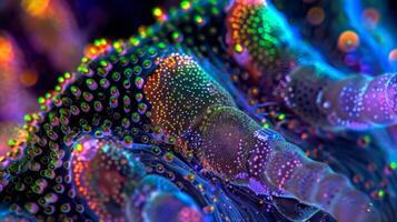 The cone cells stand out in this microscopic image dotted with tiny dots that allow them to pickup minute differences in light photo