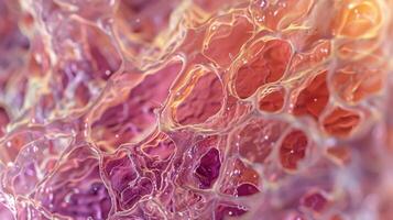 A high magnification image exhibits the unique tubular structure of eccrine sweat glands allowing for efficient sweat production and release photo