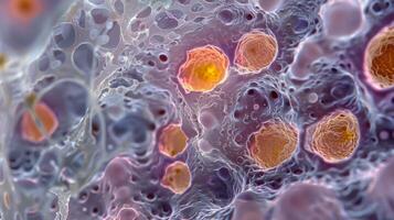 A detailed view of individual eccrine glands shows the presence of sweatproducing cells known as myoepithelial cells photo